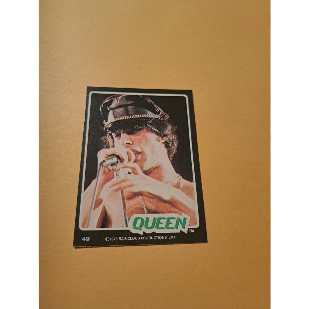 Vintage 1979 Raincloud Productions Queen Trading Card #49 Rock Band Memorabilia
